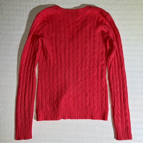 Ralph Lauren Black Label Cashmere Sweater Women's Small Slim Fit Cable Knit - Picture 2 of 8